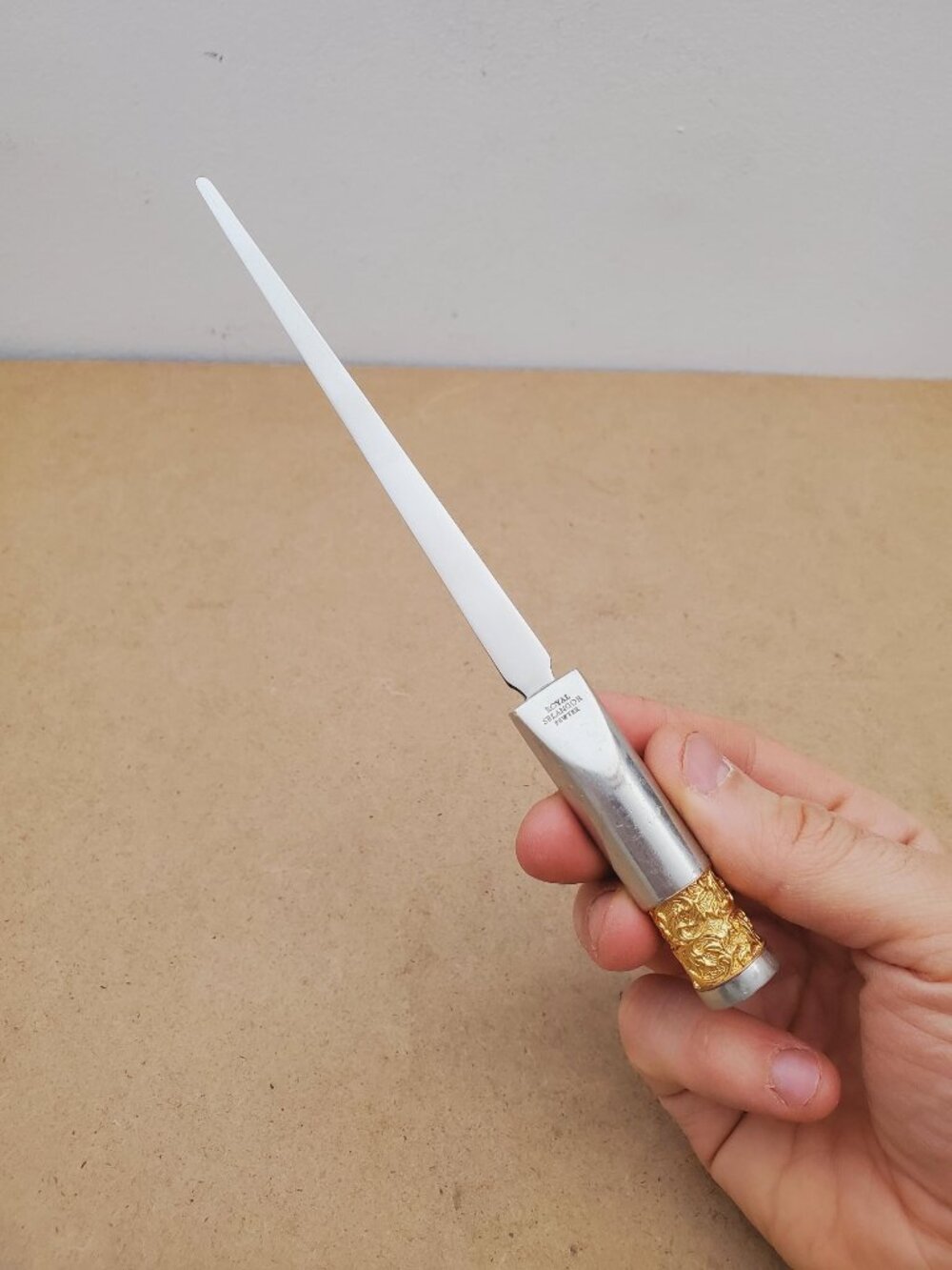 vintage letter opener Pewter Lightweight Envelope Slitter Mail metal Gift for